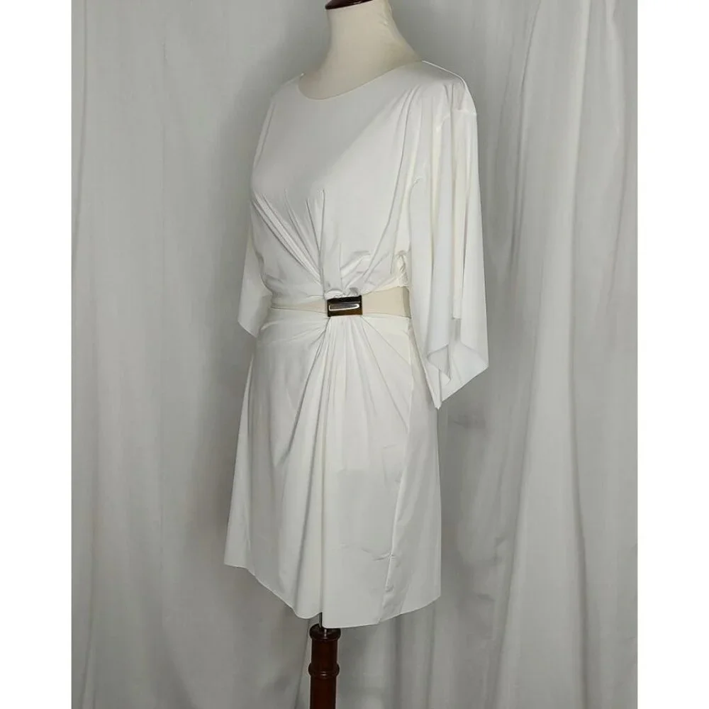 VIX Cover Up M white Solid Zaila Short Cover-up Cut Out Resortwear - Picture 8 of 13